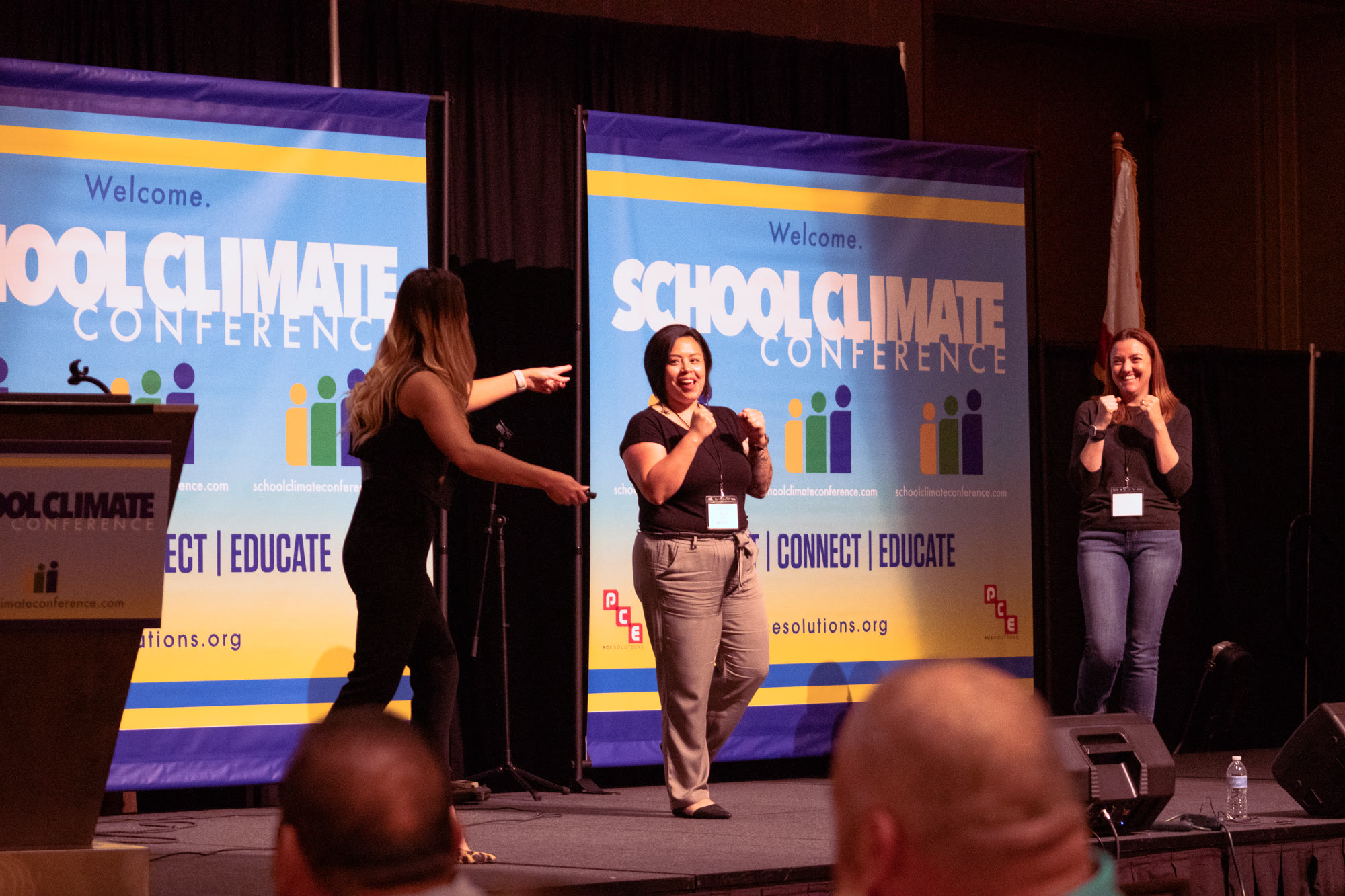 Dr. Julia Garcia at School Climate Conference with educators